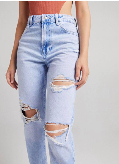 BERSHKA MOM FIT DENIM JEANS