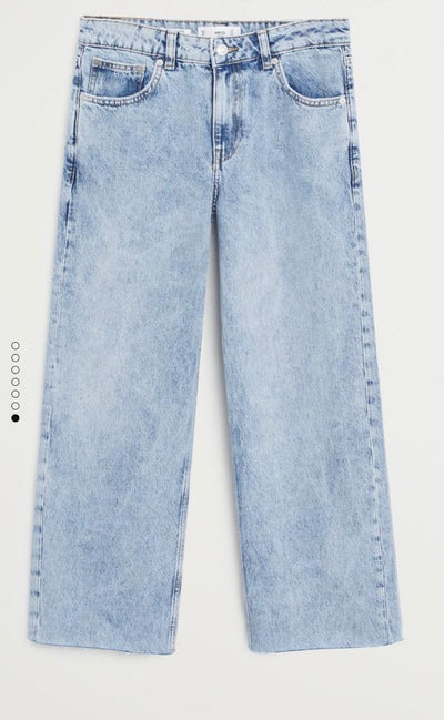 MANGO WIDE LEG DENIM PANTS