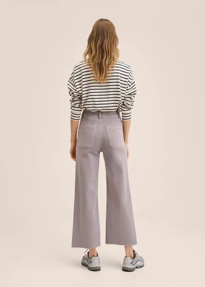 MANGO WIDE LEG DENIM PANTS