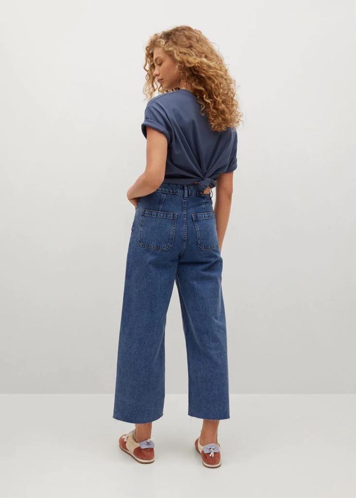 MANGO WIDE LEG DENIM PANTS