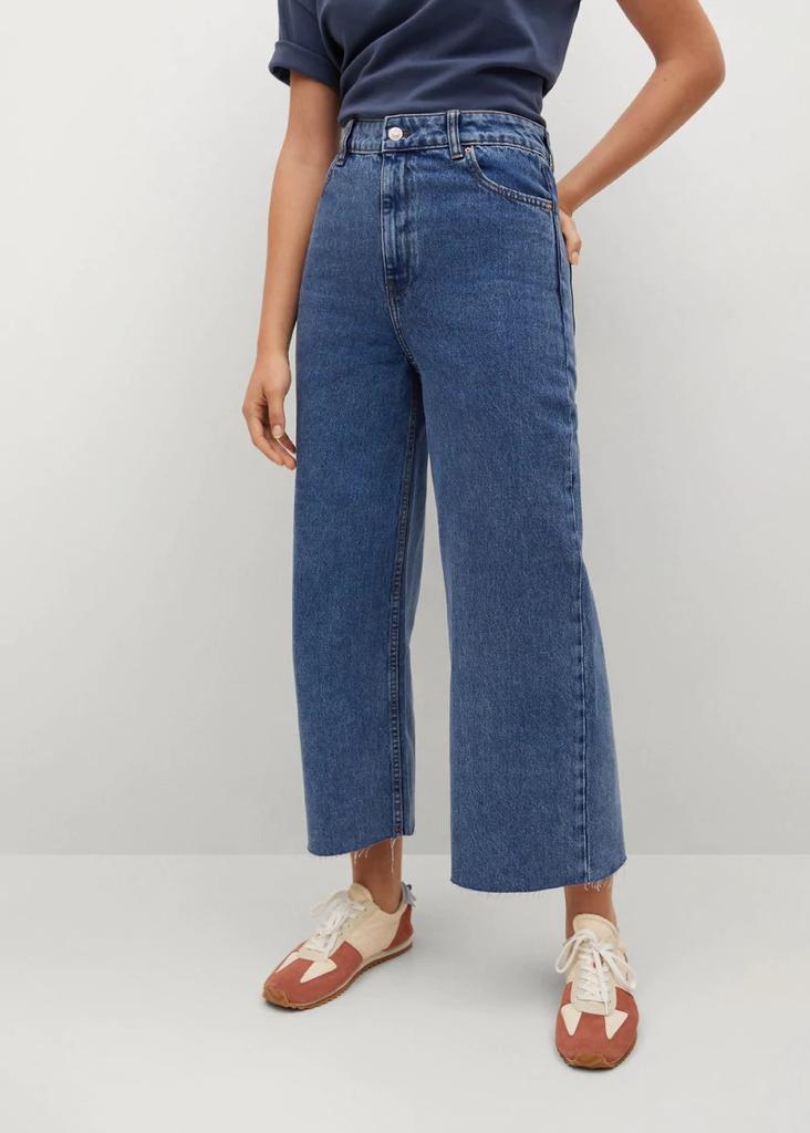 MANGO WIDE LEG DENIM PANTS