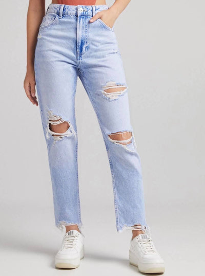 BERSHKA MOM FIT DENIM JEANS